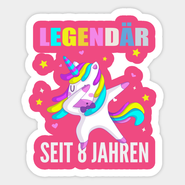 8th birthday unicorn Sticker by NI78